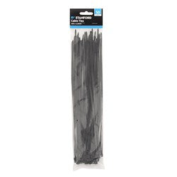 STANFORD Black Cable Ties 300x4.8mm - 50 Pack