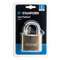STANFORD 50mm Iron Padlock and 2 Keys