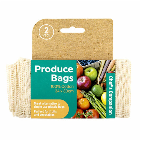 CHEF'S COMPANION Natural Produce Bags 30x34cm (2 pack) **