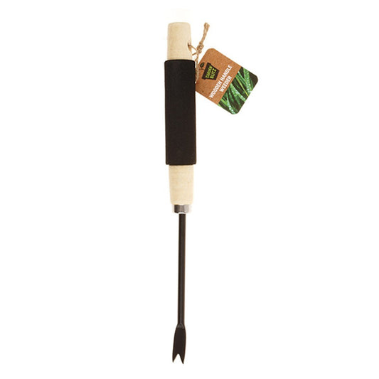 GARDEN BLITZ Foam Grip Wooden Handle Weeder