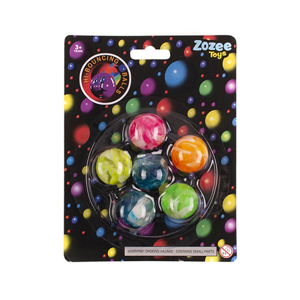 Hi-Bouncing Balls – Children’s Toy and Activity, Ages 3+ (6 Pack)