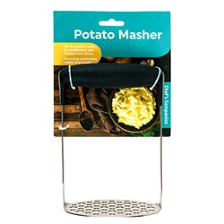 CHEF'S COMPANION Silver Potato Masher with Black Handle 11.5x7.2x17cm