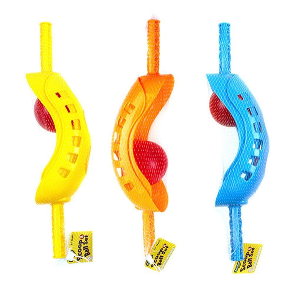 ZOZEE TOYS Sporting Scoop Ball Set includes 2 Scoops and 1 Ball - Yellow, Orange or Blue