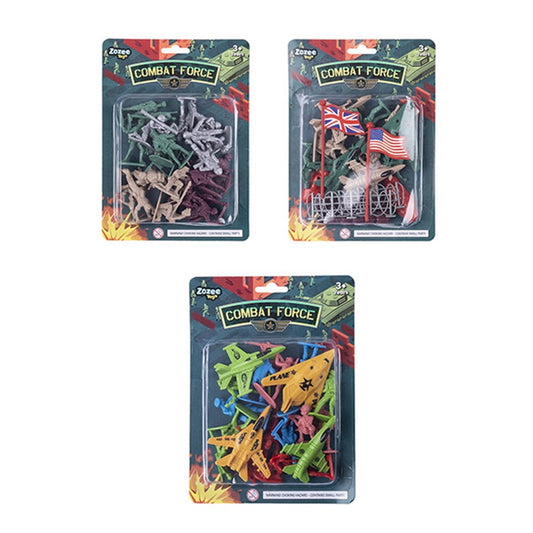 ZOZEE TOYS Combat Force Plastic Figures Pack – Soldier, Plane or Solider/Plane Combination