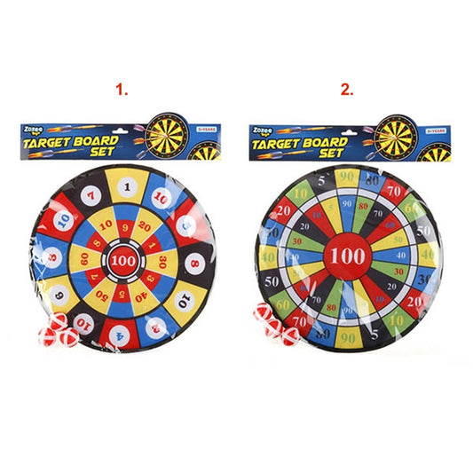 ZOZEE TOYS Target Board Set – Felt Target Board and 3 Hook and Loop Balls (2 Target Board Designs)