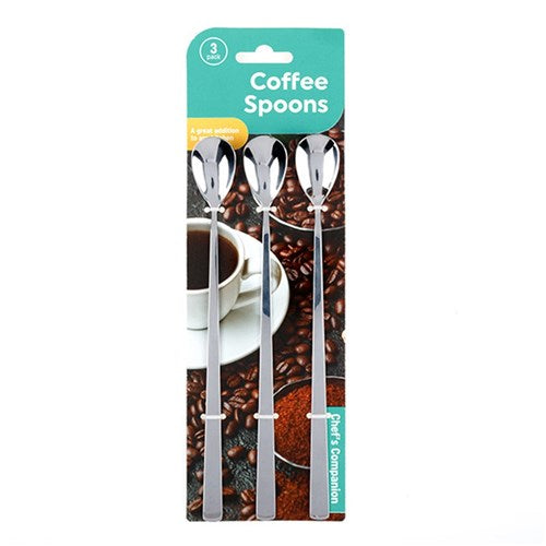 CHEF'S COMPANION Stainless Steel Coffee Spoons 21.5cm (3 Pack)