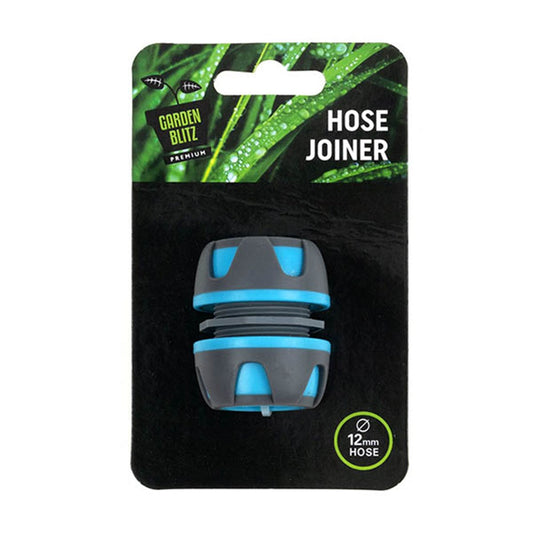 GARDEN BLITZ Blue/Black Garden Hose Joiner 12mm Fits 12mm Hose