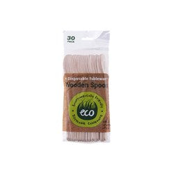 ECO Disposable Natural Wooden Spoons (30 pack)