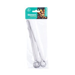 CHEF'S COMPANION Silver Metal Skewers 20cm (6 Pack)