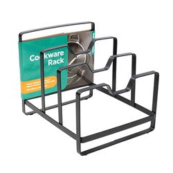 CHEF'S COMPANION Black Metal Cookware Rack 22x18x18cm