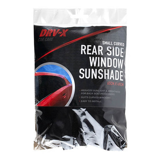 DRV-X Black Small Curved Rear Side Window Sunshade 65x49cm