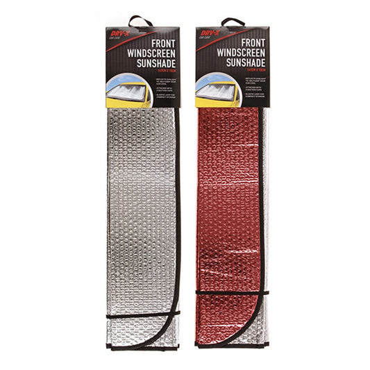DRV-X Metallic Car Front Windscreen Sunshade 146x70cm - Silver or Red