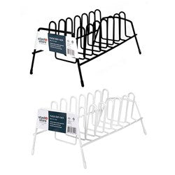 STASH'N STORE Metal Dish Rack 35.5x15x13cm - Black or White