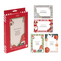 CHRISTMAS SPIRIT  Photo Frame Cards 12.5x18cm 4 Designs 6 Pack
