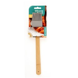 CHEF'S COMPANION Grey Silicone Brush with Bamboo Handle 29cm