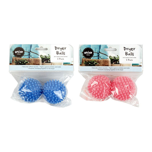 URBAN BLISS Dryer Balls 7cm diameter 2 Pack - Blue or Pink