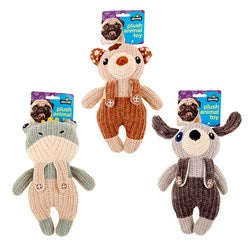 CHOMPERS Animal Plush Dog Toy - Frog, Bear or Dog