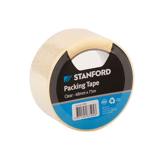 STANFORD Clear Packing Tape 50 micron 75mx4.8cm
