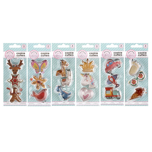 ICING ON THE CAKE Cookie Cutters (3 Pack) - 6  Themed Sets
