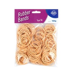 Brown Rubber Bands (Size 14/50x1.5mm) 100g Pack