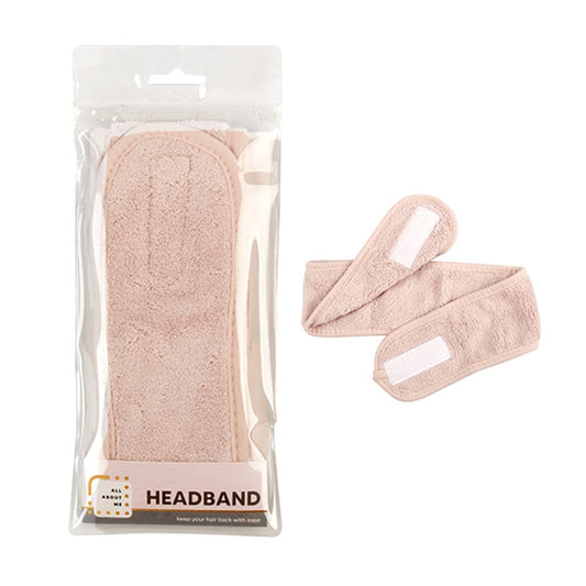 ALL ABOUT ME Pink Headband with Velcro Closure