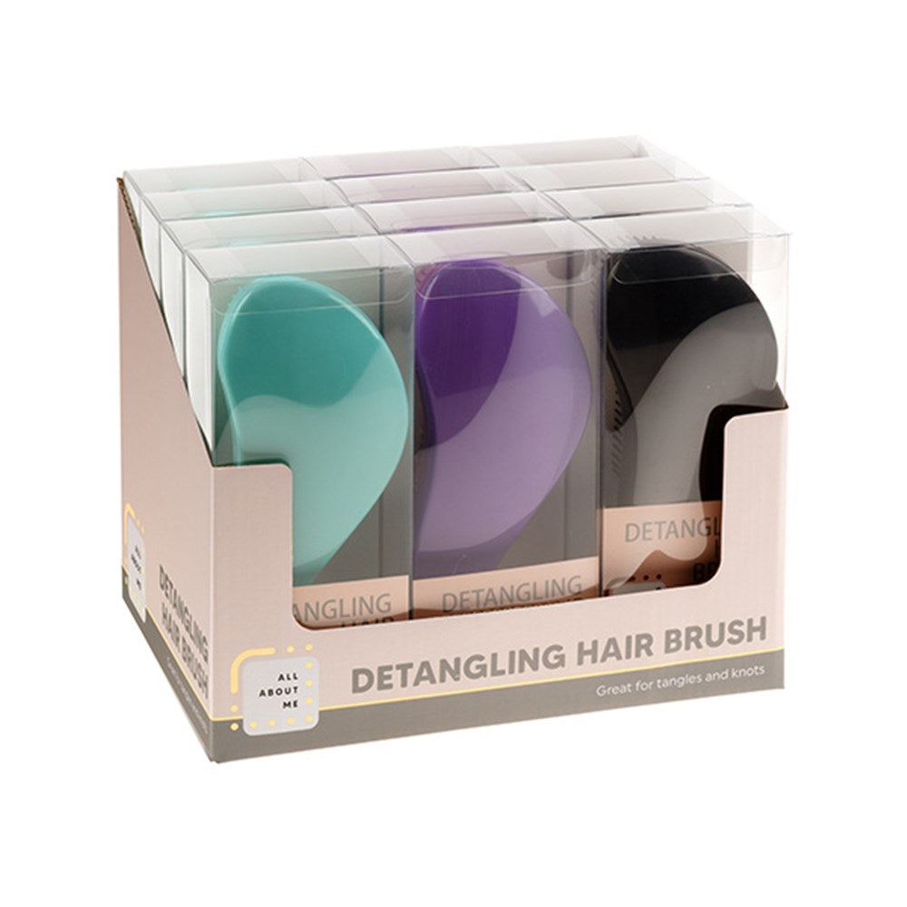 ALL ABOUT ME Detangling Hair Brush 18.5x8x3.5cm - Black, Purple or Green