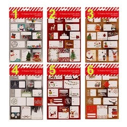 CHRISTMAS SPIRIT Festive Foil Gift Labels 6 Designs – Assorted Designs and Self-Adhesive 72 Pack
