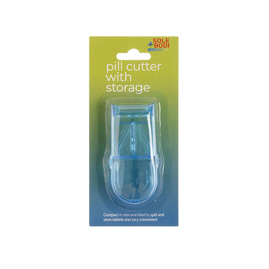 SOLE+BODI Blue Pill Cutter with Storage 8.6x3.5x2.8cm
