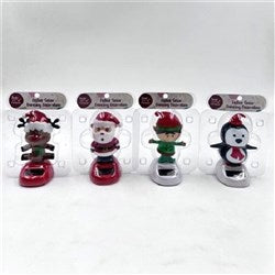 CHRISTMAS SPIRIT Festive Solar Dancing Decoration 11cm – Reindeer, Santa, Elf or Penguin