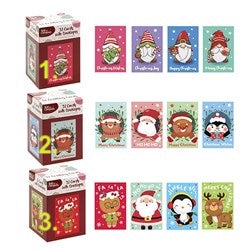 HOP INTO CHRISTMAS Cute Christmas Greeting Cards 6.4x9.6cm – Festive Designs 32 Pack