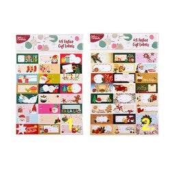 HOP INTO CHRISTMAS Rectangle Christmas Gift Tags – 2 Festive Designs 18 Pack