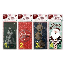 HOP INTO CHRISTMAS Festive Money Gift Wallets 9x18.5cm (8 Pack) – 4 Foil Designs