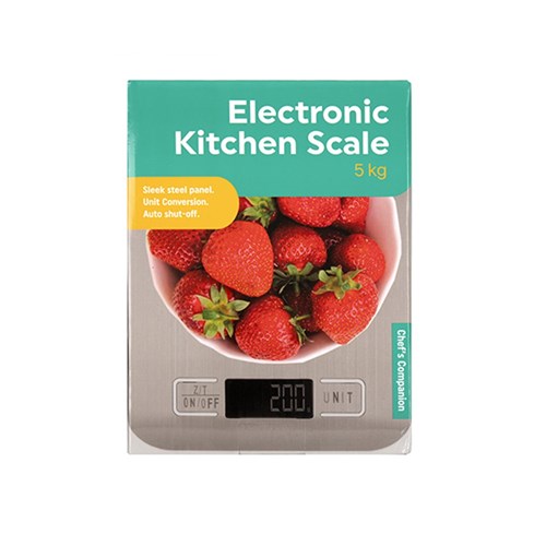 CHEF'S COMPANION  Electronic Kitchen Scale Stainless Steel 18x14x1.5cm (5kg)