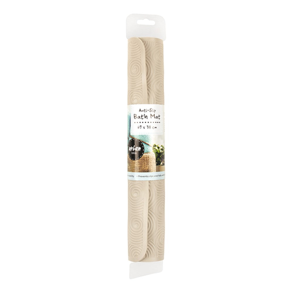 URBAN BLISS Cream Anti Slip Shower or Bath Mat 69x38cm