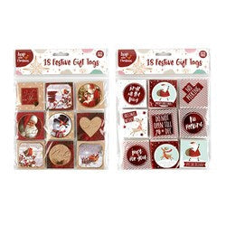 HOP INTO CHRISTMAS 18 Festive Gift Tags 5x5.5cm – Traditional or Modern