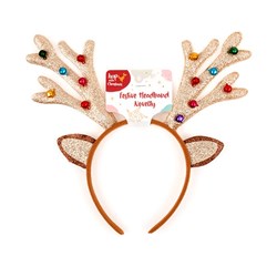 HOP INTO CHRISTMAS - Festive Reindeer Headband with Bells