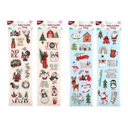 HOP INTO CHRISTMAS Festive Window Stickers Pack – Classic Noel, Classic Joy, Modern Merry and Bright or Modern Merry Christmas