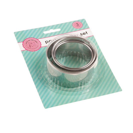 ICING ON THE CAKE 3 Piece Wave Pastry Cutters Set (3 Sizes)