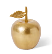 ELME LIVING Gold Apple Sculpture 14x14x19cm