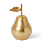 ELME LIVING Gold Pear Sculpture 13x13x22cm