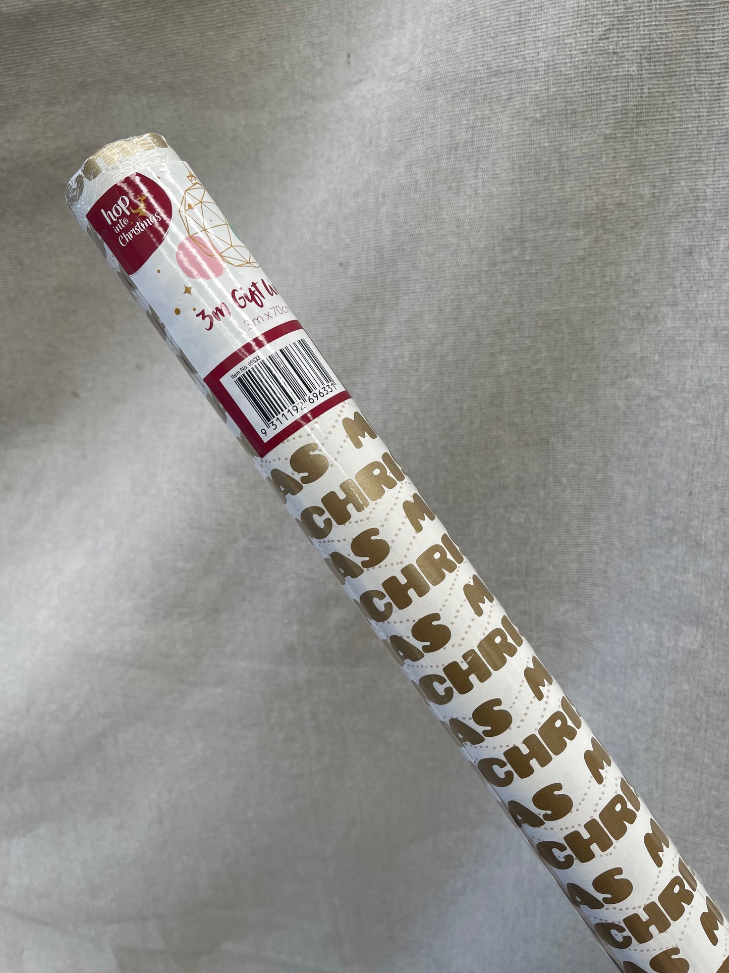 HOP INTO CHRISTMAS Festive Gift Wrapping Paper Roll 3Mx70cm - 6 Designs