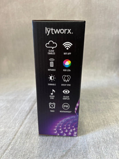 LYTWORX Smart Strip Light 16 Million Colours and Sound via Cloud, WiFi and Infrared Remote 5m Lit Length Indoor/Outdoor (Electrical)