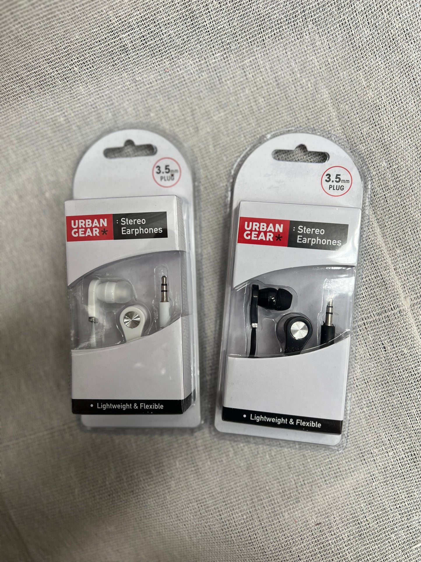 URBAN GEAR Stereo Earphones 3.5mm Plug - Black or White