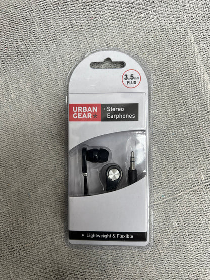 URBAN GEAR Stereo Earphones 3.5mm Plug - Black or White