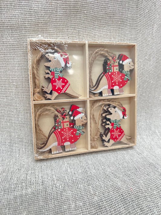 Christmas Dinosaur Hanging Decoration Gift Box