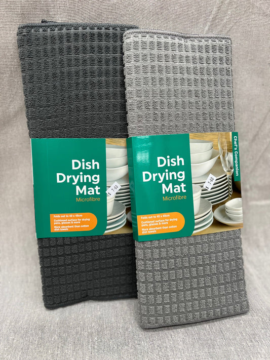 CHEF'S COMPANION Waffle Texture Dish Drying Mat 48x40cm - Grey or Charcoal