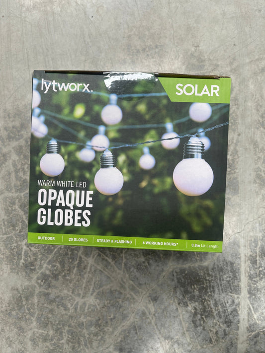 LYTWORX 20 Warm White LED Opaque Globes 2 Function (Solar)