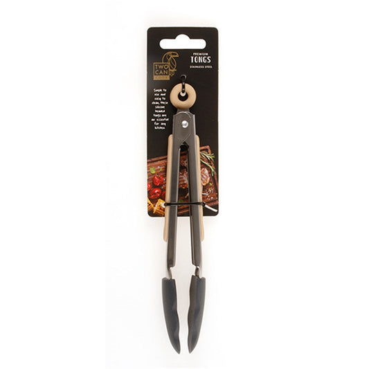 TWO CAN Stainless Steel Tongs 20cm