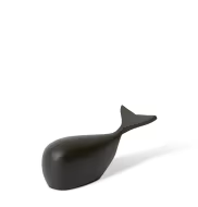 ELME LIVING Black Whale Sculpture 13x6x6cm