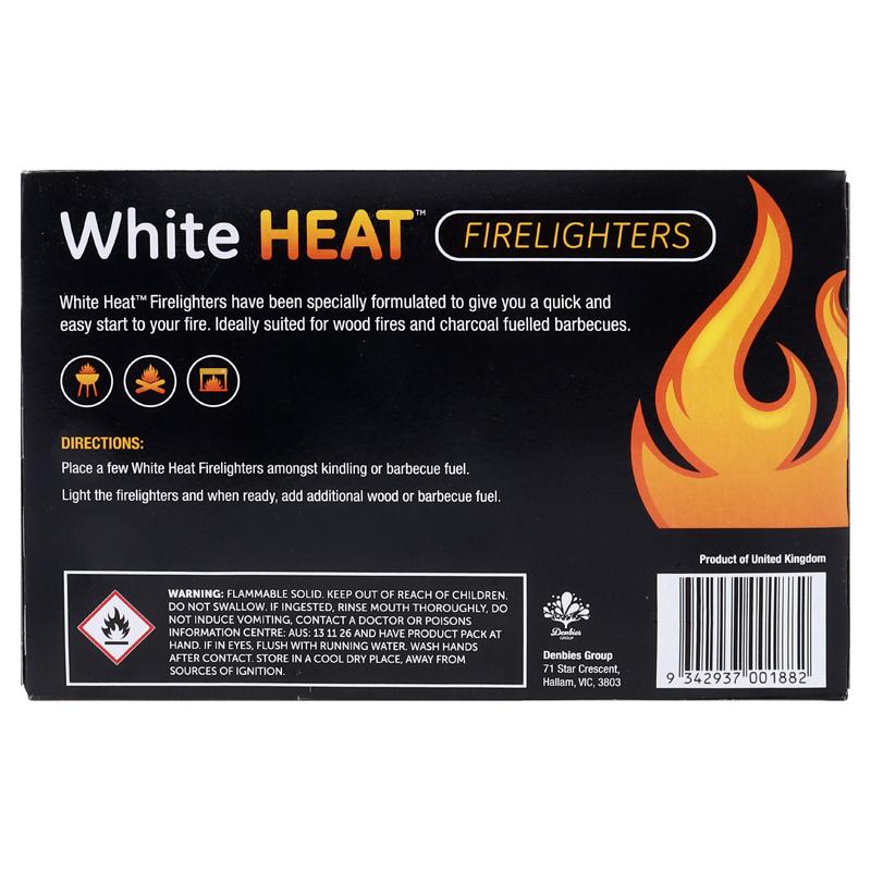 WHITE HEAT FIRELIGHTERS White Heat Cubes 36 Pack
